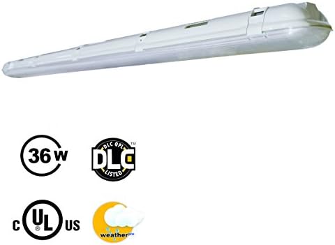 Phenas LED Garage Vapor Tight Proof Light Fixture 4FT 36W 3600lm Waterproof, IP65, 120° Beam Angle, 3-Stage-Dimmable Commercial Lighting