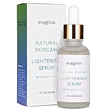 Skin Lightening Serum with Kojic Acid - Skin Whitening & Brightening Beauty Care Cream For Body, Face, Neck, Bikini, Sensitive Areas & All Skin Types - Dark Spot Corrector by Evagloss