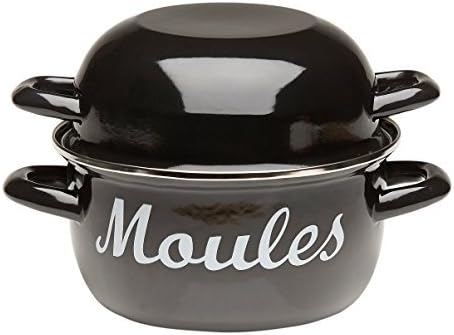 Enamel Mussel Pot with Lid for Shells - 7 by ICD