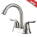 Ufaucet Modern 2 Handle Brushed Nickel Bathroom Sink Faucet, Vessel Vanity Sink Faucet Without Pop Up Drain