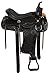 AceRugs Black Horse Saddle Western Endurance Riding Pleasure Trail Hand Tooled Leather TACK Package Full Quarter Bars (Black, 17)thumb 4