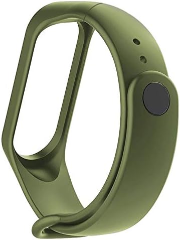 KEKJORY Fashion For Xiaomi Mi Band 4 Replacement Sport Silicone Strap Wristband Bracelet Two-Tone Replacement Strap ArmyGreen