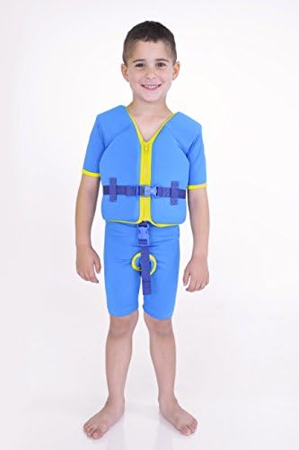 Boys Blue/yellow Swim Floatation Vest & Pants Size Small for Kids Age 1.5-3.5 Years Old