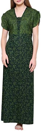 DUZE Women's Printed Cotton Nighty (Multi Colour - Free Size)