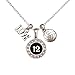 MadSportsStuff Custom Player ID Volleyball Necklace (#12, One Size)
