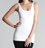 Nikibiki Womens Nylon Plain Jersey Tank Top Shirt (White)