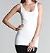 Nikibiki Womens Nylon Plain Jersey Tank Top Shirt (White), OneSize.