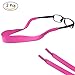 ewinever 2-Pack Adjustable Kids Neoprene Eyewear Retainer,Child Sunglass & Sunglasses Holder Strap Cord for Children Eyeglasses (Pink)