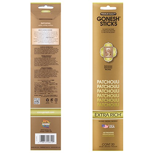 Patchouli - FOUR PACK- Extra Rich Incense by GONESH