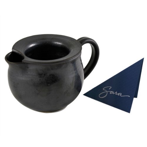 Anniversary Slate Moss Scuttle (Large) shave bowl by Sara Bonnyman Pottery by Sara Bonnyman Pottery