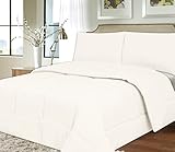 Sweet Home Collection Down Alternative Polyester Comforter Box Stitch Microfiber Bedding - Full, White
