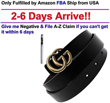 Womens Genuine Leather Thin Belts For Jeans 1.18″ Wide