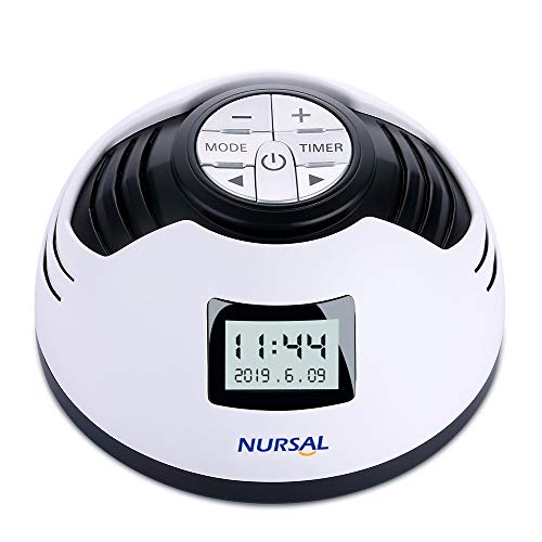 NURSAL White Noise Machine with Alarm Clock Function, Sleep Sound Machine with 8 Relaxing & Soothing Nature Sounds, Battery or Adapter Charging Options with Auto-off Timer for Sleeping, Relaxation, Ho