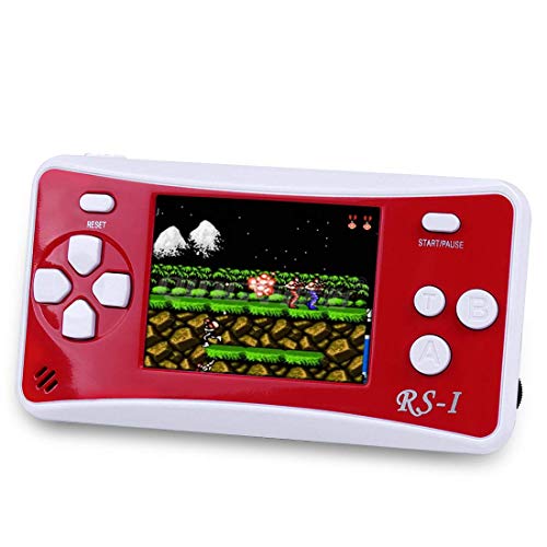 SKYRC Handheld Game Console for Kids,Classic Retro Game Player with 2.5" LCD 8-Bit Portable Video Games Compatible with PAL AAD NTSC TV ,152 in 1 Classic Games -- (Red)