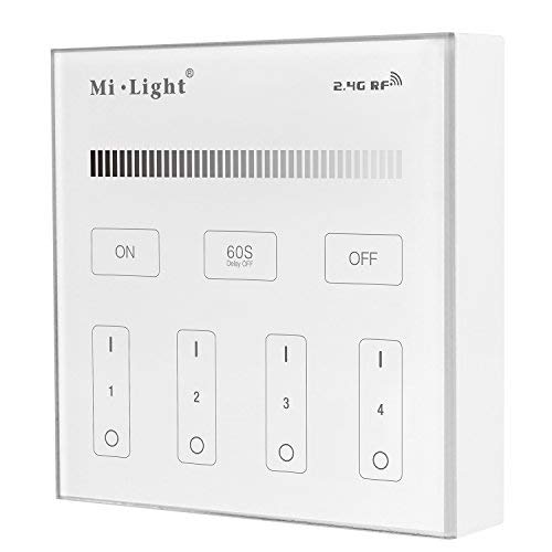 lighteu®, Milight Miboxer AC180-240V 2.4G RF Wall Mounted Touch Panel Remote, for Milight Dual White LED Bulbs and Controllers, T1
