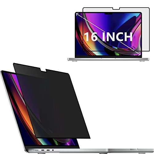 MacBook Pro 16 Inch 2021 2022 Privacy Screen Protector AntiBlue Light Glare Removable Frame