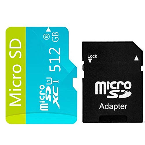 Micro SD Card 512GB High Speed Class 10 Micro SD SDXC Card with Adapter