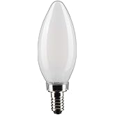 Satco S21818 3 Watt B11 LED Bulb, Frosted, Candelabra Base, 2700K, 200 Lumens, 120 Volt, 2-Pack