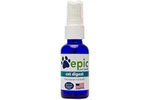 EPIC PET HEALTH Cat Digest -Natural Electrolyte Supplement That Reduces Hairballs, Promotes Healthy Digestion, and Helps with Constipation (1 Ounce, Spray)