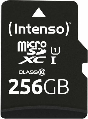 Intenso Premium microSDXC 256GB Class 10 UHS-I Speicherkarte inkl. SD-Adapter (bis zu 90 MB/s), schwarz