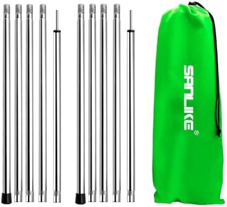 Adjustable Lightweight Aluminum Tent Poles For Camping Canopy Tarp