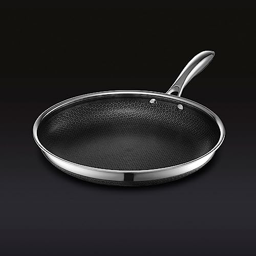 HexClad Hybrid Nonstick Frying Pan, 12Inch, StayCool Handle