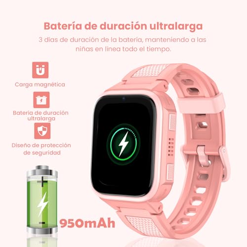 LAGENIO K10 4G Kids Smartwatch with GPS and Phone Function, 1.8 Inch Screen, 950 mAh Battery, IP68 Water Resistance, Class Mode, SOS Emergency Call – Kids Smart Watch