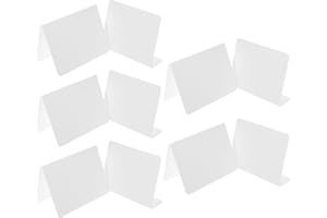 UPKOCH 10pcs Frosted Acrylic Table Number Holders with Stand, White Matte Square Dry Erase Wedding Sign