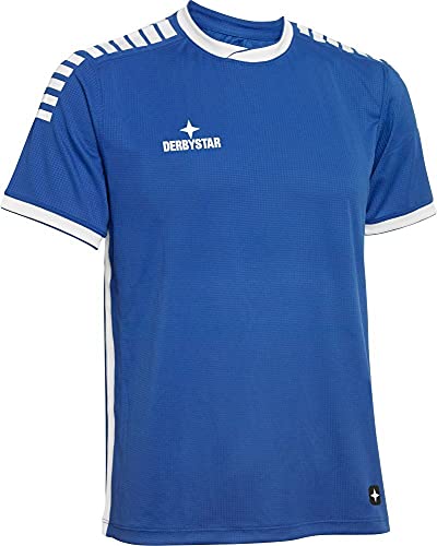 Derbystar Camiseta Primo para Hombre. Azul y Blanco. XXXL