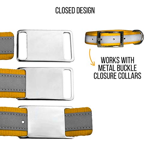 Slideon Dog Tags, No Jingle Aluminum Name Tags Personalized, Custom