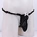 Freebily Men's Lace Thongs G String Sissy Pouch Panties Sheer Mesh Underwear Lingerie Black Medium (waistline 29.0-43.0