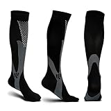 Compression Socks for Men & Women, BEST Graduated Athletic Fit for Running, Nurses, Shin Splints, Flight Travel, Maternity Pregnancy. Boost Stamina, Circulation, Recovery - Includes FREE Gift!