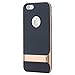 iPhone 6S Plus Case, Rock Classic Shell Hybrid Double Layer Shock Absorbing Armor Case Cover with Kickstand for Apple iPhone 6S Plus / iPhone 6 Pus 5.5 inch (Gold/Black)
