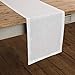 Solino Home Linen Table Runner - 14 x 36 Inch, Crafted from 100% Pure European Flax - White, Athena