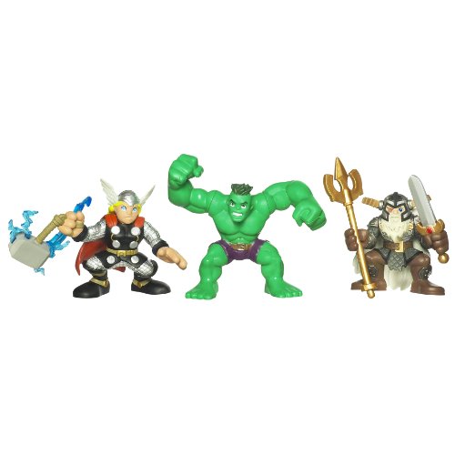 Thor Marvel Super Hero Squad Movie Pack With Hulk And Odin