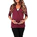 Mother Bee Maternity Criss Cross Maternity and Nursing Wrap Tunic Burgundy