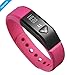 EFOSHM Fitness Tracker Wristband Watch Bracele Upgrated K5 Plus Wireless Activity and Sleep Monitor Pedometert for Men Women Boys Girls Ladies Man Iphone Sumsung HTC (PINK)