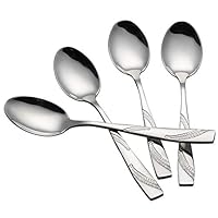 Nicesh 16-Piece Stainless Steel Dessert Spoon, 6.02-Inch