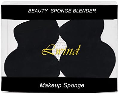 Lwind Beauty Sponge Blender Makeup Sponge Latex Free Non-Allergenic Foundation Sponge for Powder, Cream or Liquid Black