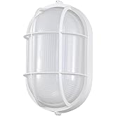 Nuvo 18.5W LED Outdoor Oval Bulk Head-11.03 Inches Tall and 6.46 Inches Wide-White Finish