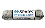 Silver 120 Inch SPARK Skate Lace - Derby Laces for Roller Derby, Hockey and Ice Skates, and Boots