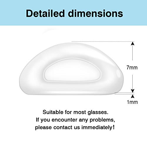 image for CHARMINER Eyeglass Nose Pads, Transparent Anti-Slip Nosepads, Stick on