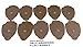 Santamedical 10 Snap-On Re-Usable Tan Carbon Electrode Pads with Premium Gel (Hand Shape) - Satisfaction Guaranteed