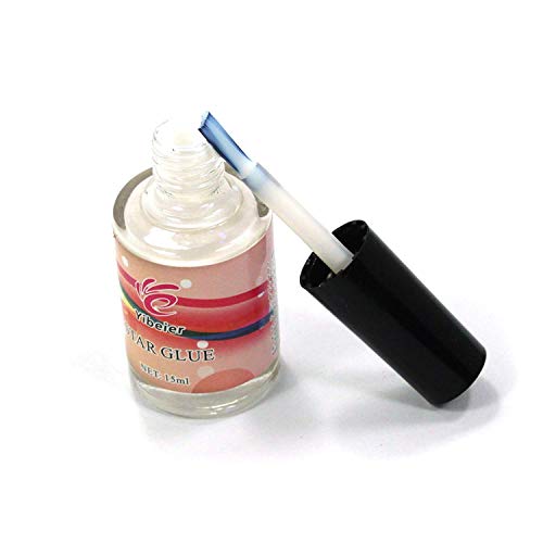 [ US Seller,Ship From CA,US ] Professional 2PCS 15ML Galaxy Star Nail Art Glue for Foil Sticker Nail Transfer Tips Decorations Adhesive White (15ML, 1PCS)