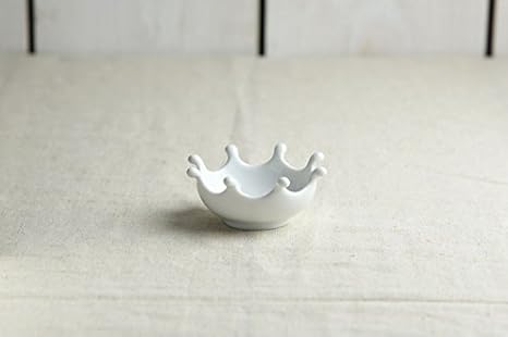Amazon 美濃焼 ミルククラウン 豆小皿 カトラリーレスト カフェ食器のプチスーベニア Puticafe 小皿