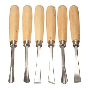 Kabeer Art Heavy Duty 6 Pcs Wood Carving Chisel Set For Home & Professional Use