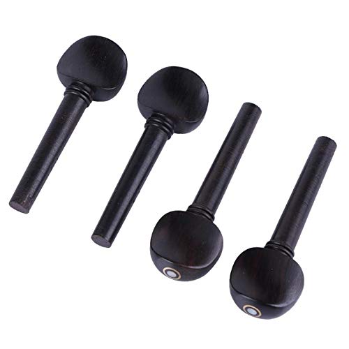 LDCRE 1set (4PCS) Black Violin Tuning Pegs Ebony Violin Peg Musical Instruments Tool Violin Part Accessories Musical Instruments