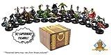 Random 30 Minis Figures! No Duplication! Superhero Miniature Figures! Includes Golden Groundhog Treasure Chest Storage Box!