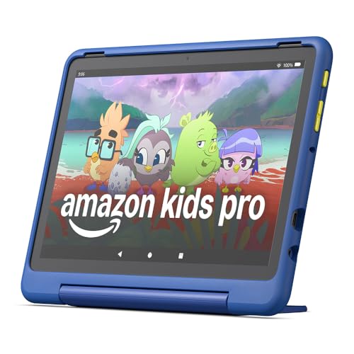 Fire HD 10 Kids Pro-Tablet (Neueste Generation), für Kinder ab dem Grundschulalter | 10-Zoll-Display, lange Akkulaufzeit, Kindersicherung und dünne Hülle | Vers