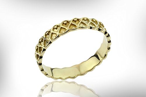 14k or 18k Gold Wedding Ring for Women, Thin Vintage Wedding Bnad His and Her Personalized Wedding Ring for Cuple. Customized : Material and ring size.